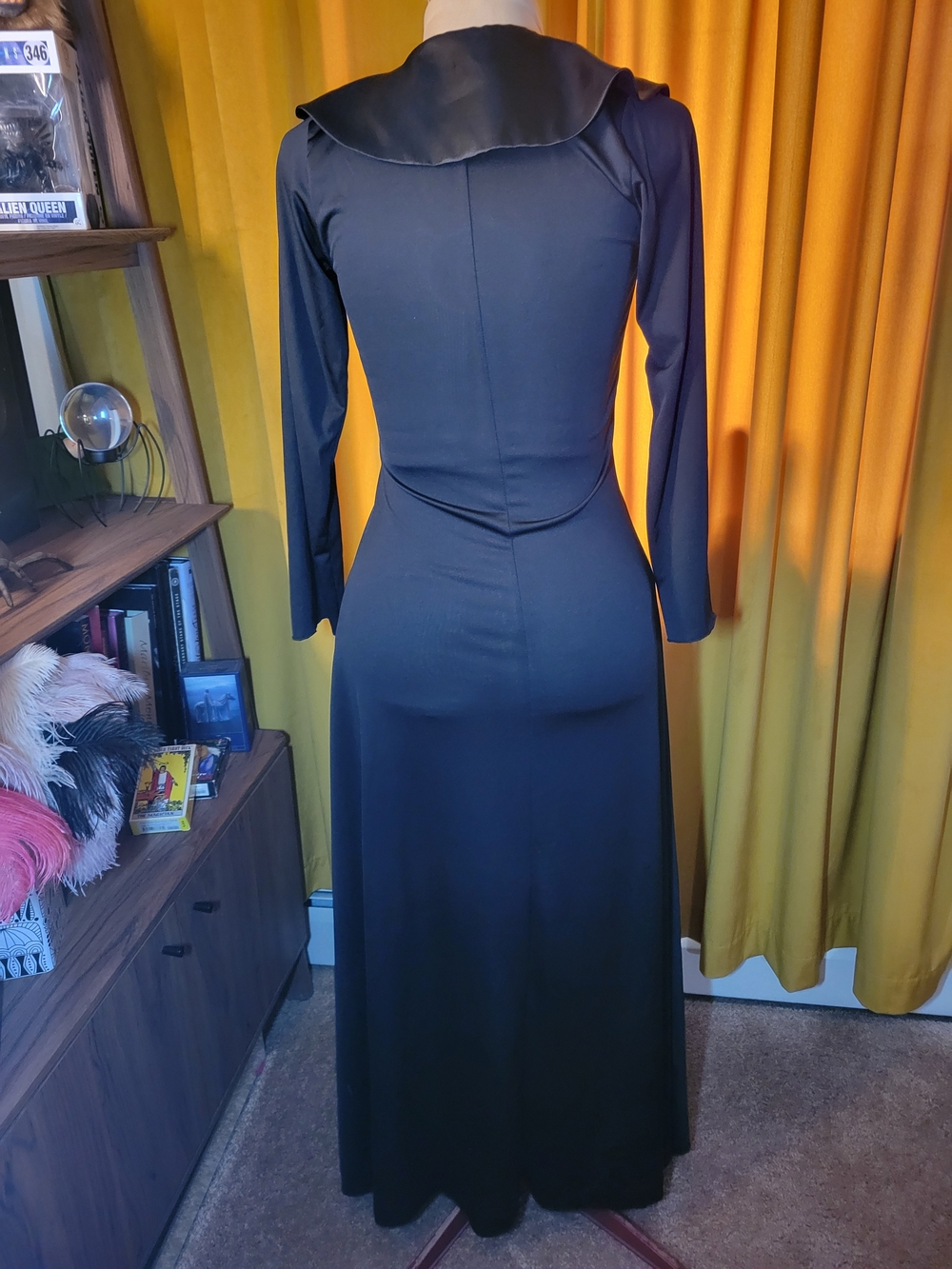 Long Black Open-Front Maxi Jacket - Picture 2 of 3